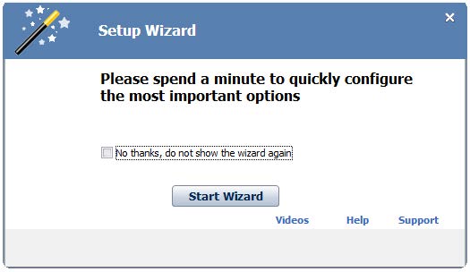 Setup Wizard I Antamedia software