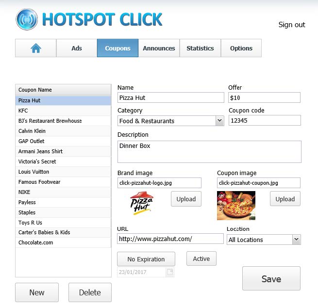 HotSpot Click Coupons - Help and support center